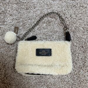 Coach Cream and Black Key & Card Holder